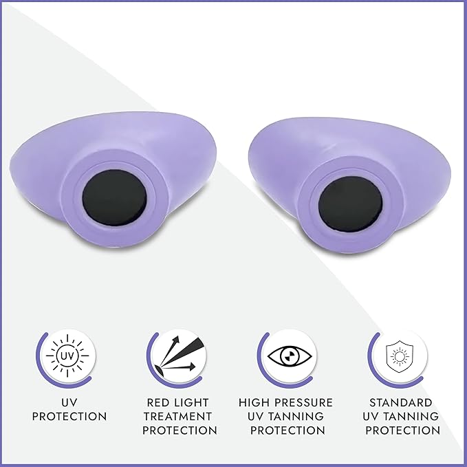 Super Sunnies Slim Flex UV Eye Protection FDA Compliant Eyeshields Individual Tanning Bed Goggles, Red Light Therapy Glasses