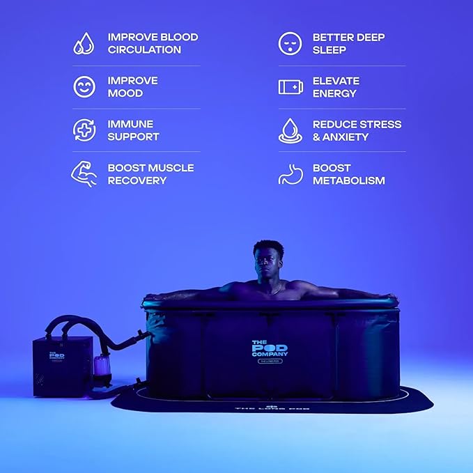 The Pod Company Standard Water Chiller – 1/3 HP – 41°F Cold Plunge Cooling System – Compact, Energy-Efficient, and Ideal for Daily Home Use – Compatible with Ice Pod Pro & Long Pod