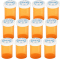 Plastic Medicine Pill Bottles with Child Resistant Caps - Push Down and Turn - Prescription Vial, Medicine Container, Pill Cases Dispenser Organizers (12pcs, 20 Dram)
