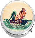 Vintage Mermaids Medicine Vitamin Pill Box