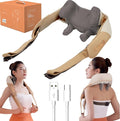 2023 Shiatsu Neck and Shoulder Massager with Soothing Heat, Electric Deep Tissue 3D Kneading Massage Pillow, Simulate Human Hand Grasping and Kneading, for Neck, Back, Shoulder, Foot, Leg, Orange