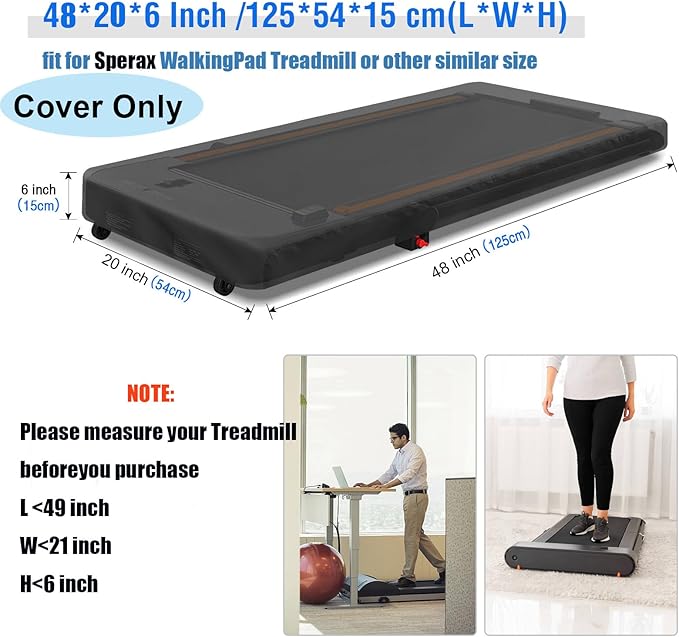 Under Desk Treadmill Cover, Dust-Proof Walking Pad Cover, Waterproof Protective Cover for Walking Treadmill Office Under Desk(Cover Only)