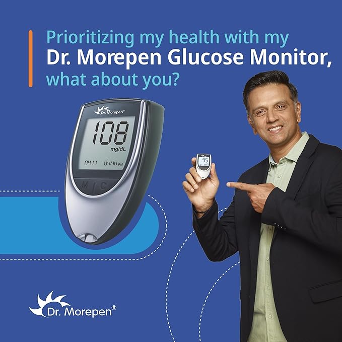 Dr. Morepen BG-03 Gluco One Glucometer, 25 Strips (Multicolor)