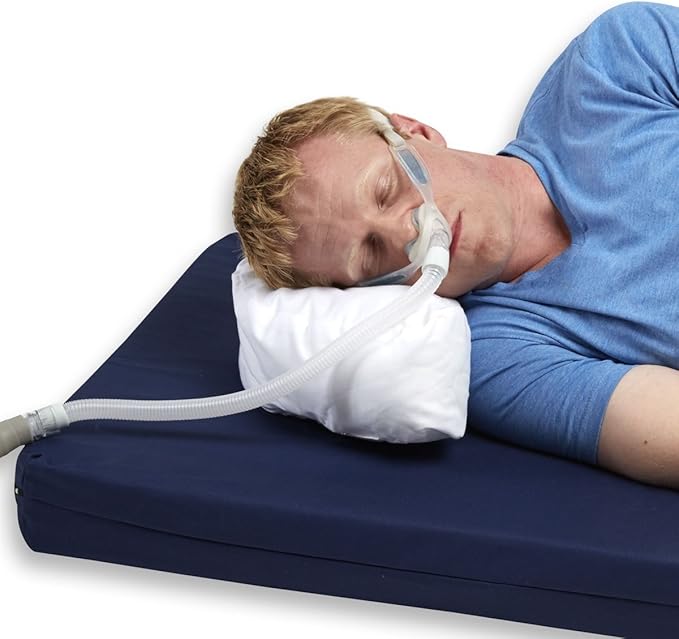 Hermell Products Mini CPAP Neck Travel Pillow with With Cotton-blend Removable Cover