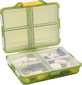 Travel Pill Organizer Small 8 Grid Compartments Pill Holder Box - Portable Medicine Container Case - Daily Weekly Medication Organizer
