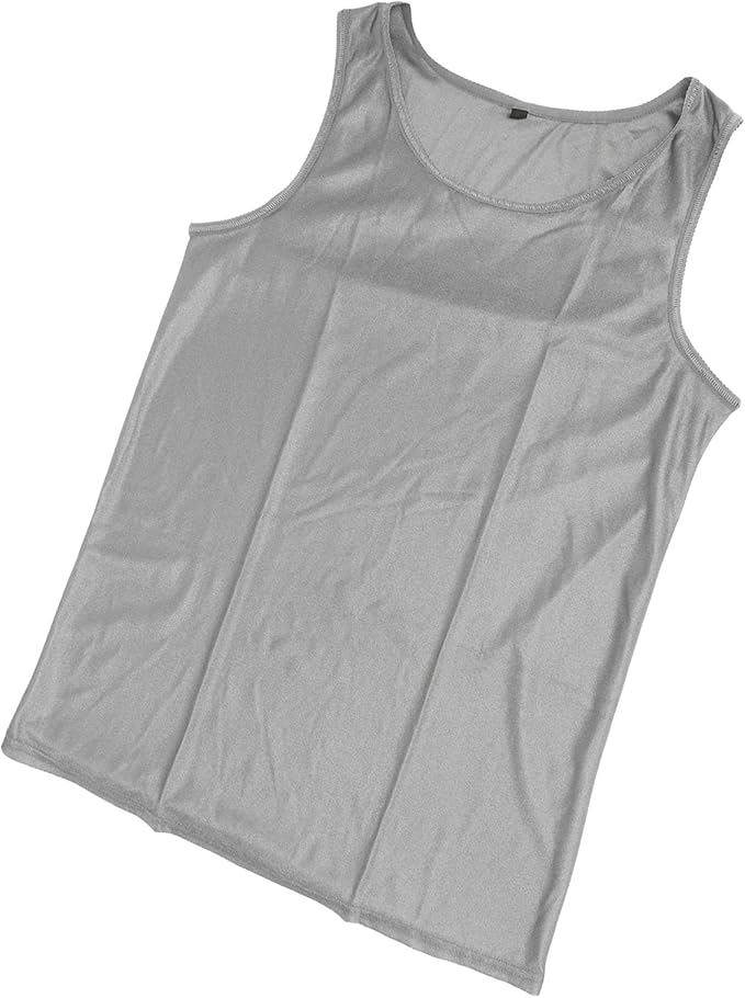 Fafeicy EMF Protection Vest, Unisex Sleeveless Shirt, Silver Fiber and Cotton, XL, for Shopping and Office Work