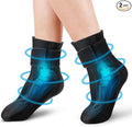 Tolaccea Ankle Foot Ice Pack Wrap for Injuries, Reusable Gel Cold Therapy Sock with Hot & Cold Therapy, Instant Pain Relief for Achilles Tendonitis, Plantar Fasciitis, Foot Heel (Medium (Pack of 2))