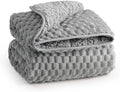 Super Soft Luxury Fleece Sherpa Weighted Blanket for Teens, 7lbs Small Weighted Lap Blanket for Adults, Turtle Shell Cozy Warm Throw for Winter, Compact Heavy Blanket for Better Sleep, Grey, 41"x60"