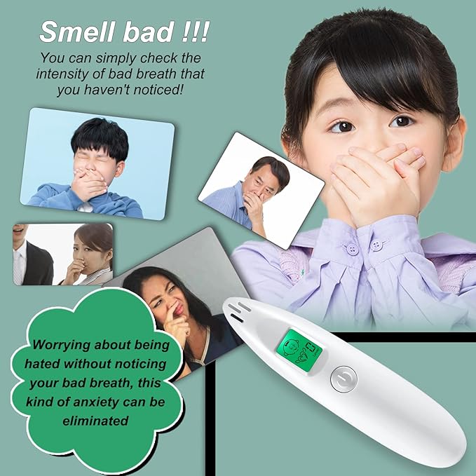Bad Breath Detector, Oral Odor Breath Tester, Professional Breath Bad Odor Detector, Portable Bad Breath Checker, Easy Personal Oral Cavity Testing