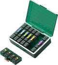 Weekly Pill Organizer 4 Times a Day, Large Compartments Pill Box 4X 7 Day, Medicine Organizer Pill Case for Pills/Vitamins/Fish Oils/Medication/Supplements (4x7 Dark Green)