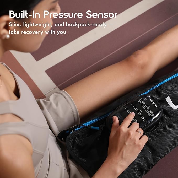 Cordless Air Compression Leg Massager for Pain Relief, Full Leg Boots with Dynamic Pressure, Enhances Circulation, Reduces Muscle Pain, Fast Recovery (Single)