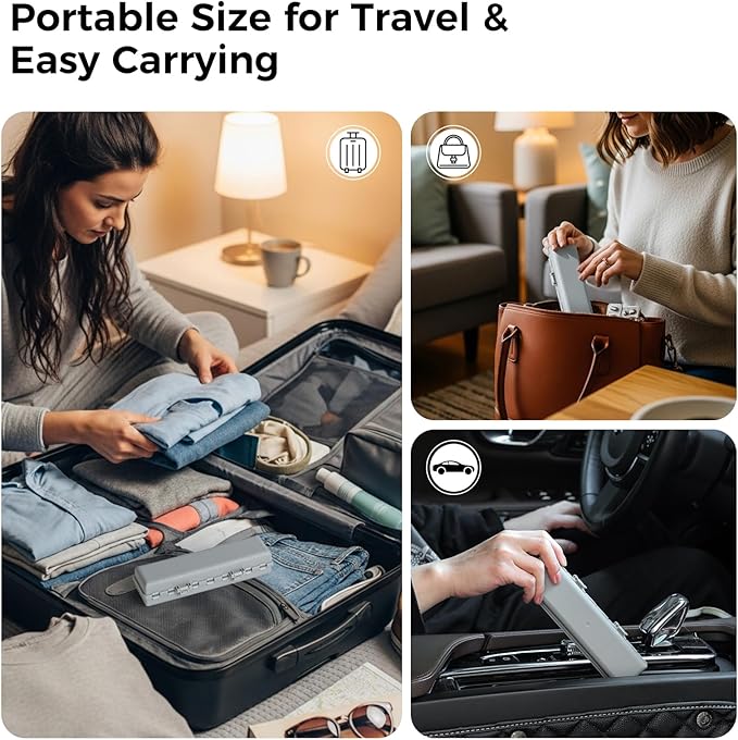 Foldable Pill Organizer Weekly 2 Times a Day, 7 Day Portable AM PM Travel Pill Case with Black&White Labels, Dual-Protection Daily Medicine Box, Large Pill Container for Vitamin/Supplement-Grey