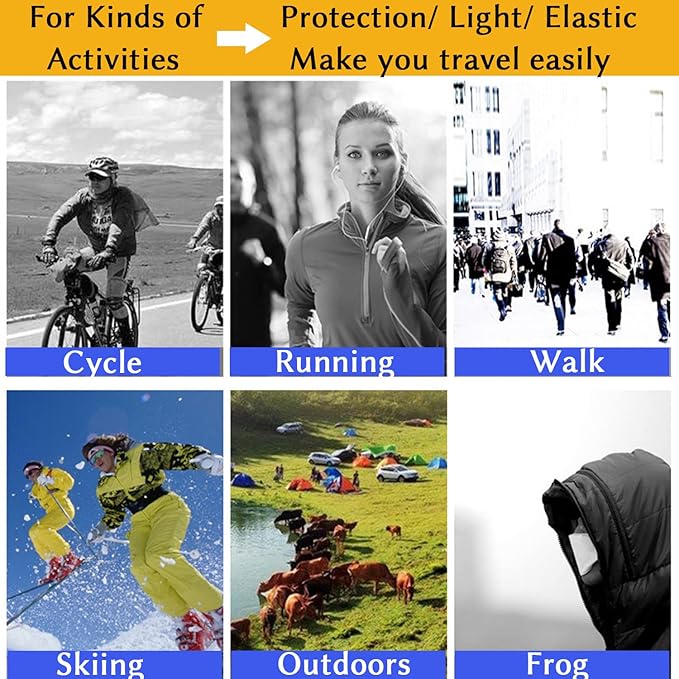 VAJOOCLL Faraday Gaiter Shields Scarf Effective Shielding Fluctuation Scarf Protect Brain, Face and Neck (Black)