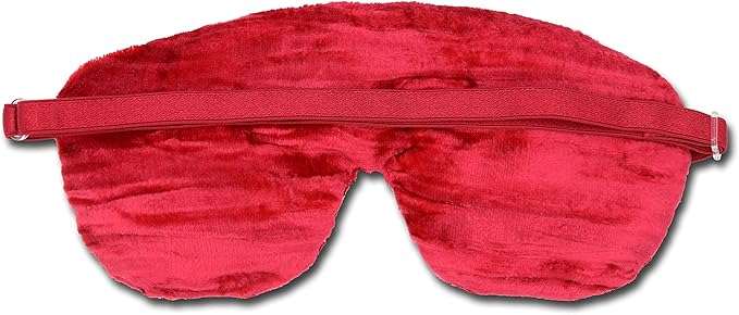 Handmade Weighted Sleep Eye Mask Yoga Pillow - Flax Seed Fill - Lavender Scented - Cherry - TEMFL-CH