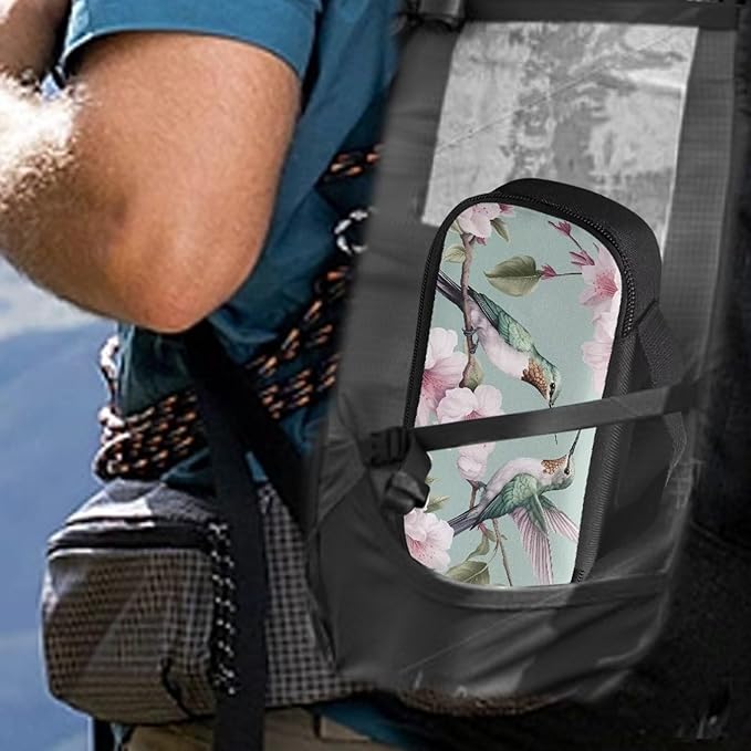 Hummingbird Floral Insulin Cooler Travel Case for Insulin Pen Durable Medical Cooler Bag Insulin Storage Bag for Diabetes and Other Diabetic Supplies for The Daily Life and Trip