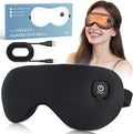 Cordless Heated Eye Mask for Dry Eyes Relief, with 3 Heat Settings, Washable Eye Cover, Warm Heating Pad for Stye Eye Treatment & Travel Use