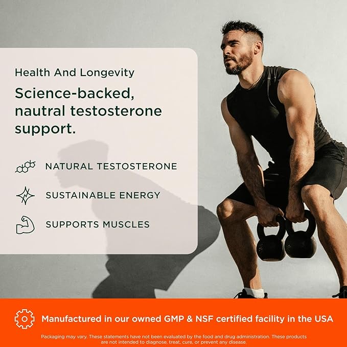 The Genius Brand Test Black Label - Testosterone Supplement for Men - Muscle Support, Energy & Performance Support - with D-Aspartic Acid, Magnesium, Korean Red Ginseng & Vitamins - 120 Capsules