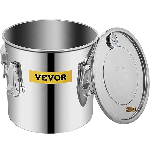 VEVOR Alcohol Still 8Gal/30L Alcohol Distiller Stainless Steel Distillery Kit for Alcohol with Copper Tube & Pump Home Brewing Kit Build-in Thermometer for DIY Whisky Wine Brandy