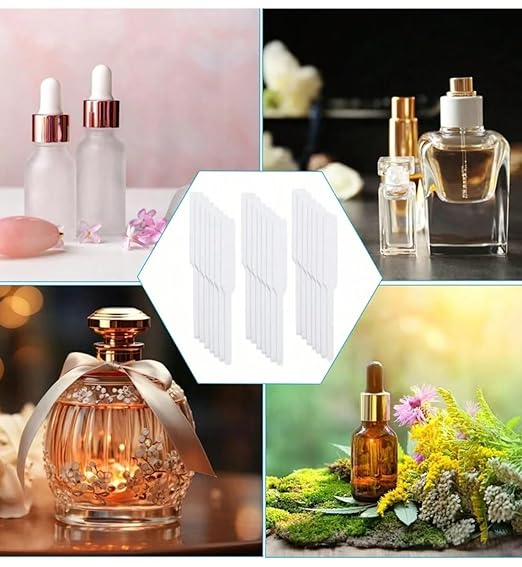 200 PCS Perfume Test Strips Disposable White Perfume Tester Strips Essential Oils Test Card Blotter Paper for Perfume Fragrances Scents Testing