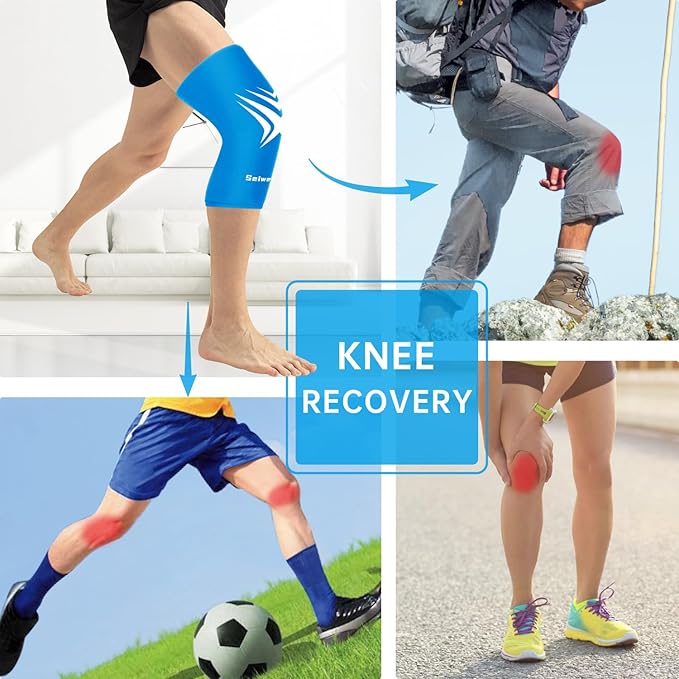 Extended Leg Knee Ice Pack Wrap for Injuries Compression, Reusable Gift Soft Gel Freeze Knees Brace for Swelling, Replacement Surgery, Cold Compress Therapy for Arthritis, Meniscus Tear and ACL