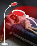 Aoife 670nm Red Light Floor Lamp for Sleep, Adjustable Red Night Light Therapy Bedside Lamp with Remote, Touch Control, 6 Scene Modes & 10 Brightness Levels, Remote Control Needs Pairing