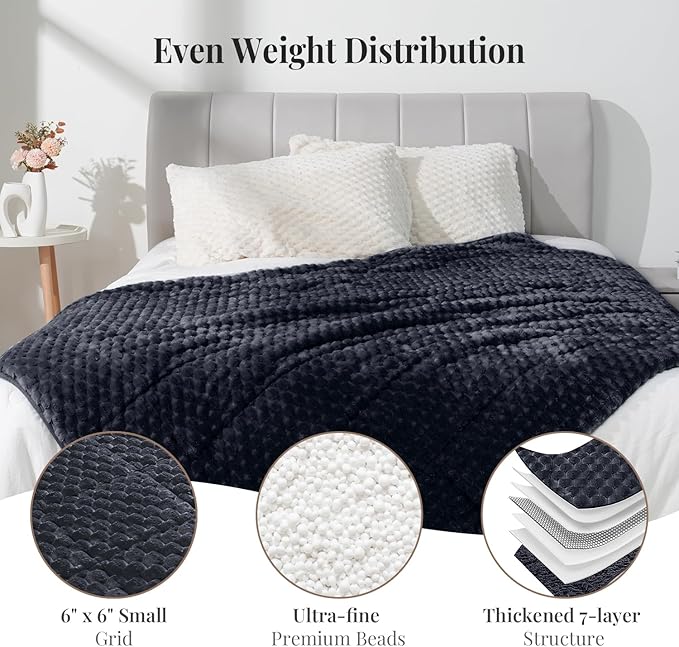 Topblan Weighted Blanket for Adults, 48" x 72" 12lbs, Soft Sherpa Twin Size Heavy Blanket with 3D Jacquard Turtle Shell Flannel Fleece for Couch and Bed