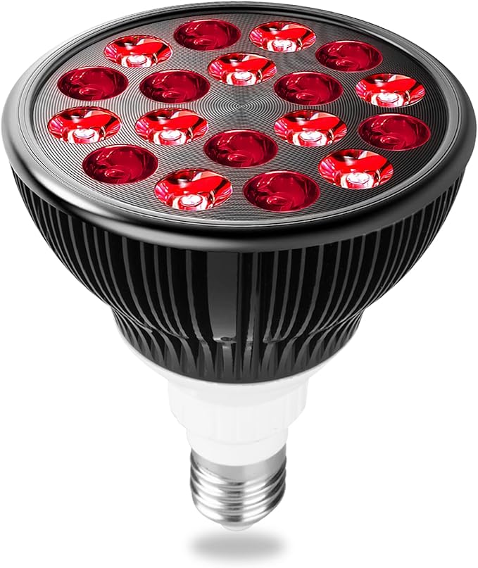 Red Light Therapy Bulb, Red Light Therapy for Body and Face Use, 18 LEDs 660nm Red and 850nm Near Infrared Red Light Therapy Lamp Suitable E26 Socket (Only Bulb)