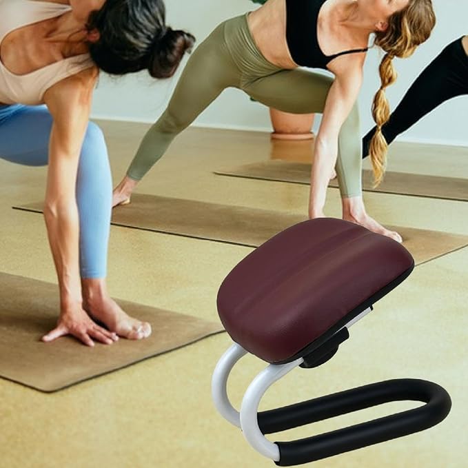 Meditation Bench,Kneeling Stool Thick Cushion Prayer Seiza Chair Adjustable Height for Praying Yoga Zen Practice Mindfulness, Deep Red