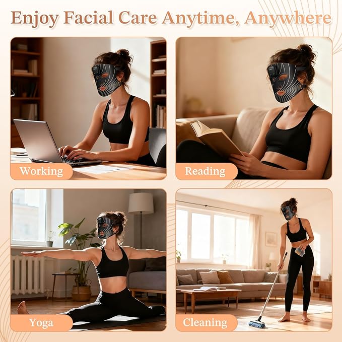 FDA-Cleared 850nm Red Light Therapy Mask for Face with Eye Protection, Christmas Birthday Mother’s Day Gifts for Women, Home Beauty Device
