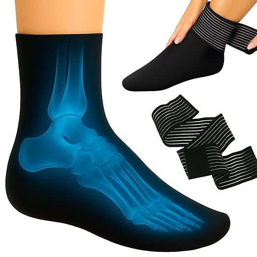 Arctic Flex Cold Therapy Sock - Reusable Ice Cooling Sock for Hot Feet, Heels & Ankles - Pain Relief for Swelling, Bunion, Plantar Fasciitis, Metatarsalgia, Chemotherapy & Diabetic Neuropathy
