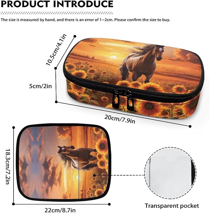 Sunflower Horse Insulin Cooler Travel Carrying Case, Portable Diabetes Cold Medication Organizer, Upgraded Chill Pill Insulation Bag for Insulin Pen Syringes Needle Kits Holder