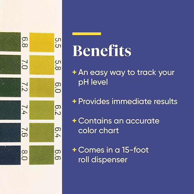 Enzymedica pH Test Strips – Fast & Accurate pH Testing, Easy-to-Read Results,120 Count