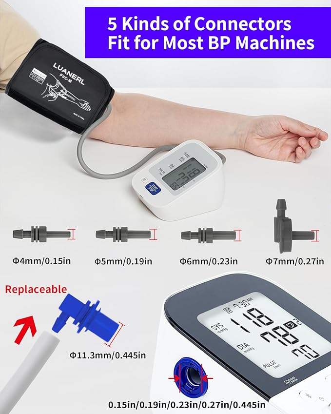 Medium Easy Wrap Blood Pressure Cuff for Thin and Small Arm,Compatible with Omron 7”-14” Inches (17-36CM) M Adult BP Replacement Cuff LUANERL