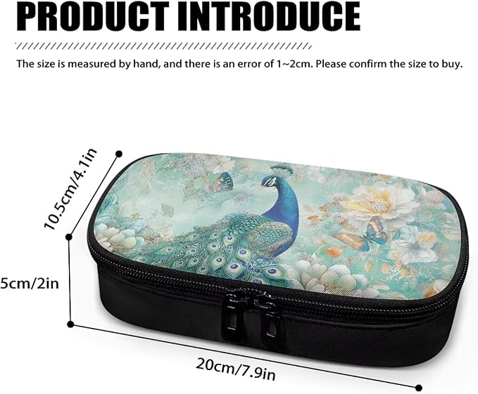 Peacock Flowers Insulin Pen Cooler Travel Case Easy to Use Glucose Meter and Diabetic Supplies Storage Carrying Bag for Needles,Insulin Cartridges,Tester Strips