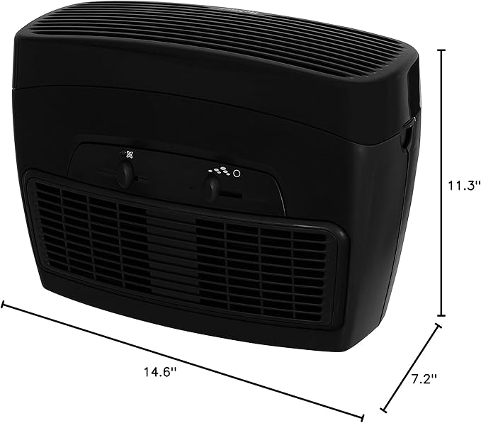 Holmes Desktop HEPA Type Air Purifier with Optional Ionizer | Small Air Purifier | Air Cleaner Purifier (HAP242B-U)