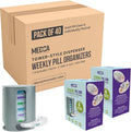 MEDca Weekly Pill Organizer, 1 Dispenser, 7 Stackable Compartments Four Times-a-Day - Morning, Noon, Evening, and Bedtime, Grey (Case of 40)