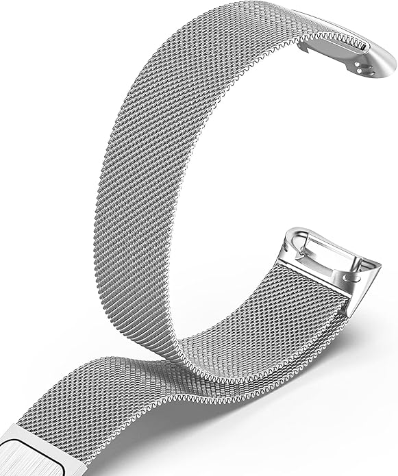 Metal Replacement Bands for Fitbit Charge 5 Advanced Fitness & Health Tracker Accessories Stainless Steel Metal Watchbands for Women Men
