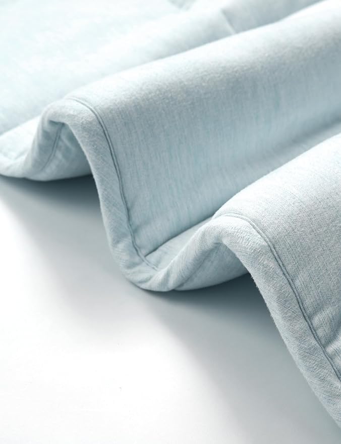 YnM Weighted Blanket King/CA King 15lbs, The Heavy Oversized Weighted Comforter, Warm & Fluffy Throw (Green, 15lbs, 104" Lx90 W)