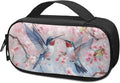 Cherry Blossom Hummingbirds Insulin Cooler Travel Case Insulated Diabetic Bag with Top Handle Medication Cooler Bag for Insulin Pens and Blood Glucose Monitor Supplies Easy to Carry