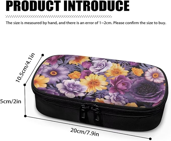 Bright Floral Insulin Cooler Diabetic Travel Case, Travel Medicine Bag with Handle, Portable Diabetic Kits Storage Bag for Glucose Meter Insulin Pens and Accessories