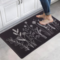 Mirok Washable Anti Fatigue Mat for Cushioned Floor Mats,Floral Plants Non-Skid Ergonomic Comfort Foam Rugs,Non Slip Kitchen Rug(Flowers/Grass,17"x29")