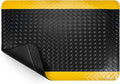 NORTHSKY Olympia Anti Fatigue Mat Industrial, Standing Mat, Yellow Border Safety, 3 x 2 ft, 15/16" Thick, Advanced High-Density Memory Foam, for Workshop Workstations, Laboratory Benches