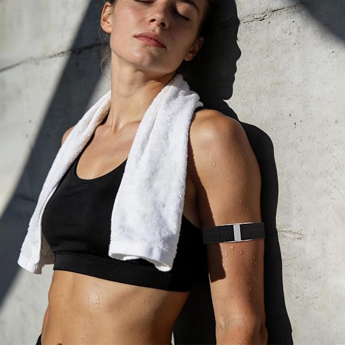 Bicep Bands Compatible with Hume Band, Hook and Loop Replacement Strap, Soft Nylon Sport Arm/Ankle Band Breathable Adjustable Wristband for Hmue Health band