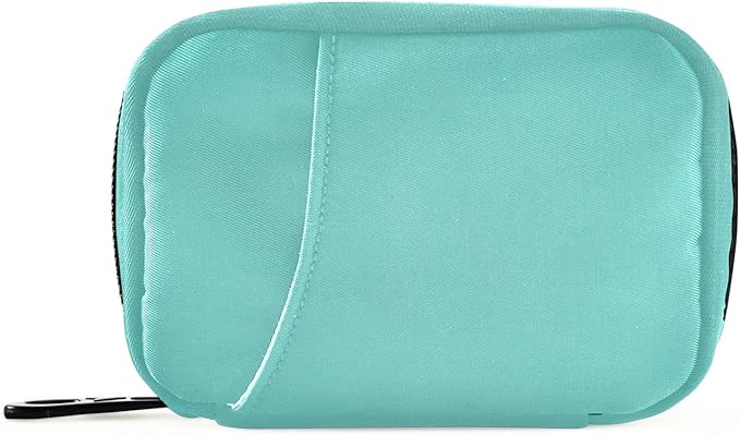 Travel Pill Case 7 Day Pill Organizer Turquoise Pill Case Portable Weekly Pill Box Bag Container Vitamin Supplement Holder with Zipper for Family Business