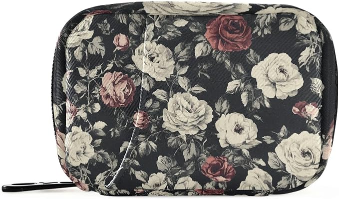 Travel Pill Case Florals Flower Plants Weekly Small Pill Box 7 Day Pill Box Pill Organizer Bag