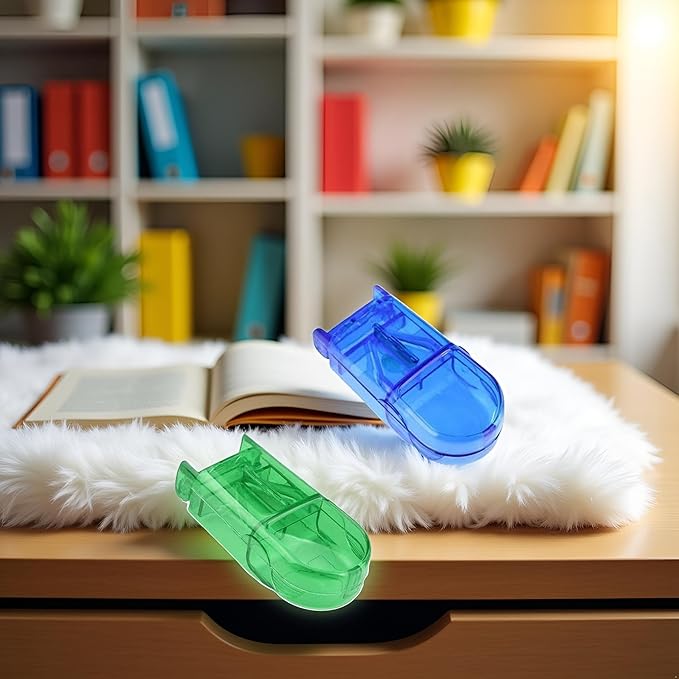 2 Pcs Pill Cutter Splitter, Cuts Pills for Small and Tiny Pills Tablet Splitter with Guard Pill Cutter and Crusher Cuts for Cutting Small or Large in Half Daily Medicine Organizer