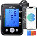 Easy@Home Blood Pressure Monitor: Accurate Cuff Automatic Blood Pressure Monitor with Free App MyHeartPal - 3 Color Backlit Display 8.7”-16.5” Large Cuff, Not Bluetooth EBP-095 Black
