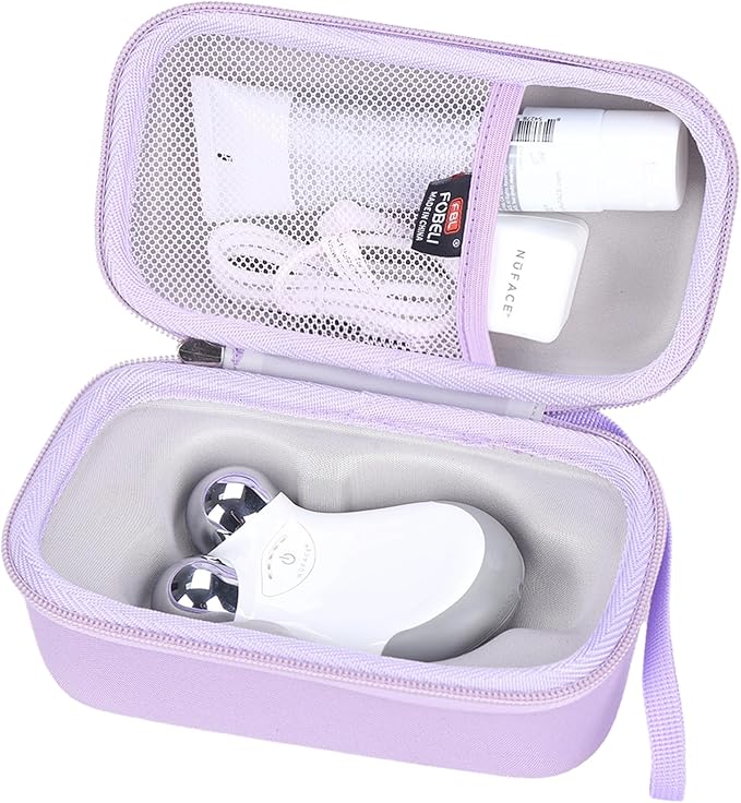 FBLFOBELI Hard Travel Case for NuFACE MINI+ Starter Kit, Hunvva EP-300 Mini Microcurrent Facial Device (Case Only) (Purple)