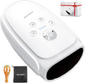 Hand Massager with Heat and Compression, Cordless Hand and Wrist Massager for Arthritis and Carpal Tunnel, Rechargeable, Gifts for Women Men, White