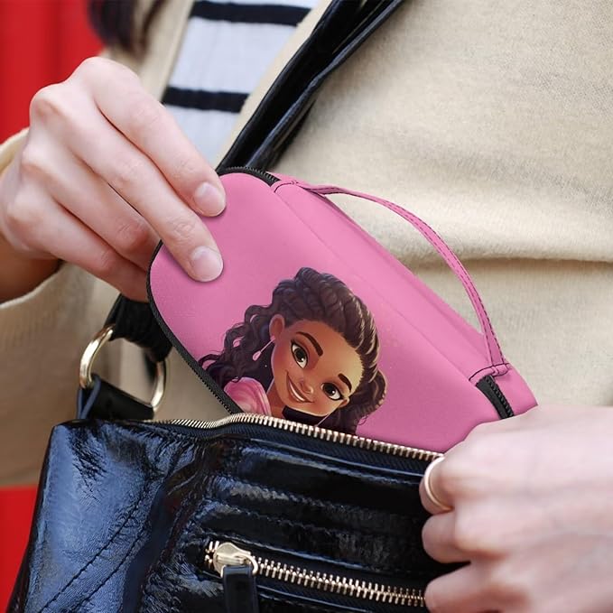 African Girl Diabetic Supplies Bag for Glucose Meter, Medication, Insulin Pens and Other Diabetes Care Supplies, Diabetes Travel Organizer Case with Detachable Pouches